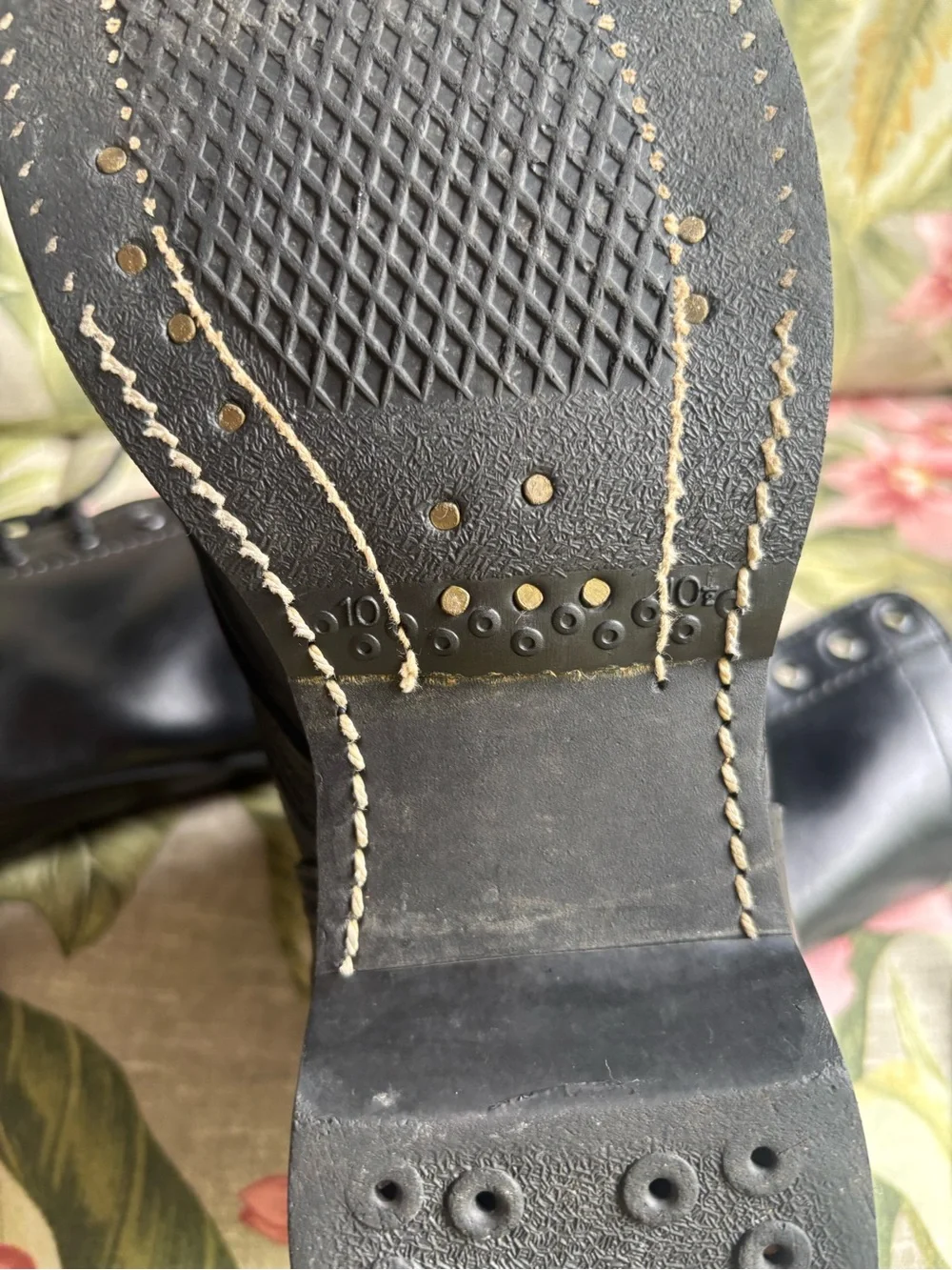 Corcoran boots Black Leather Lace-Up Combat Boots doc marten style jump boot